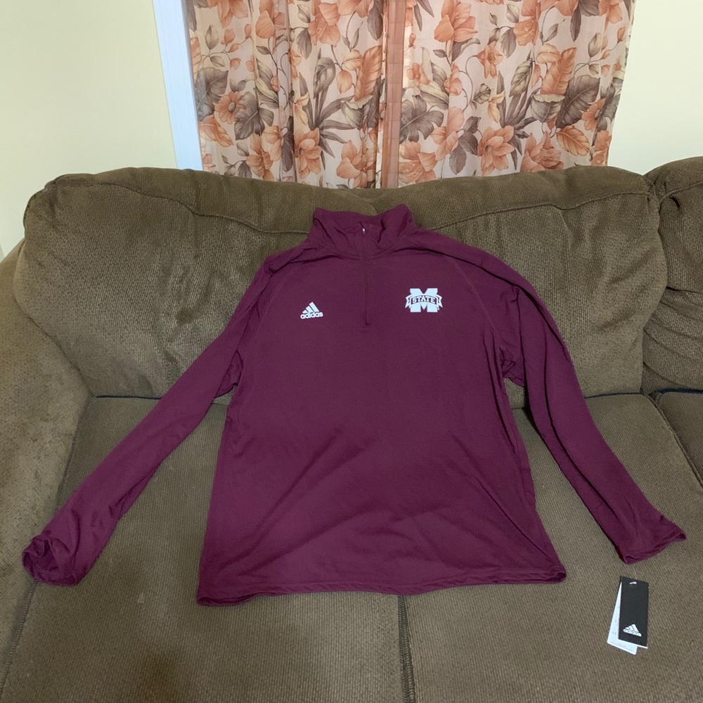 Adidas Mississippi State,1/4 Zip Up, Mens XL (New)
